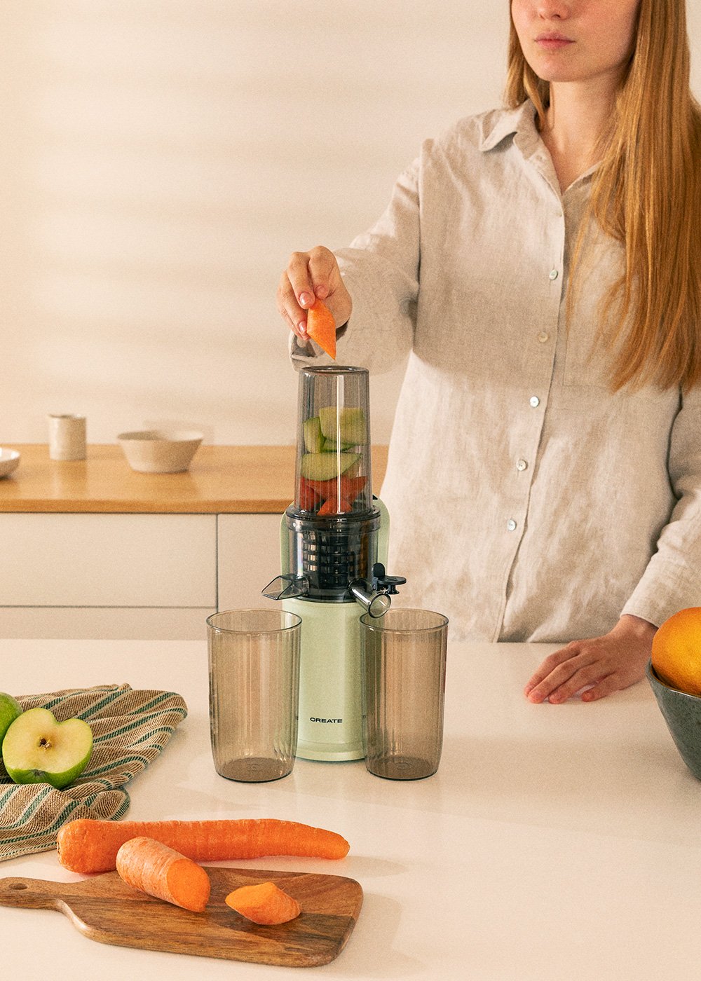 CREATE - JUICER SLOW MINI - Extracteur de jus lent 150W, image de la galerie 2