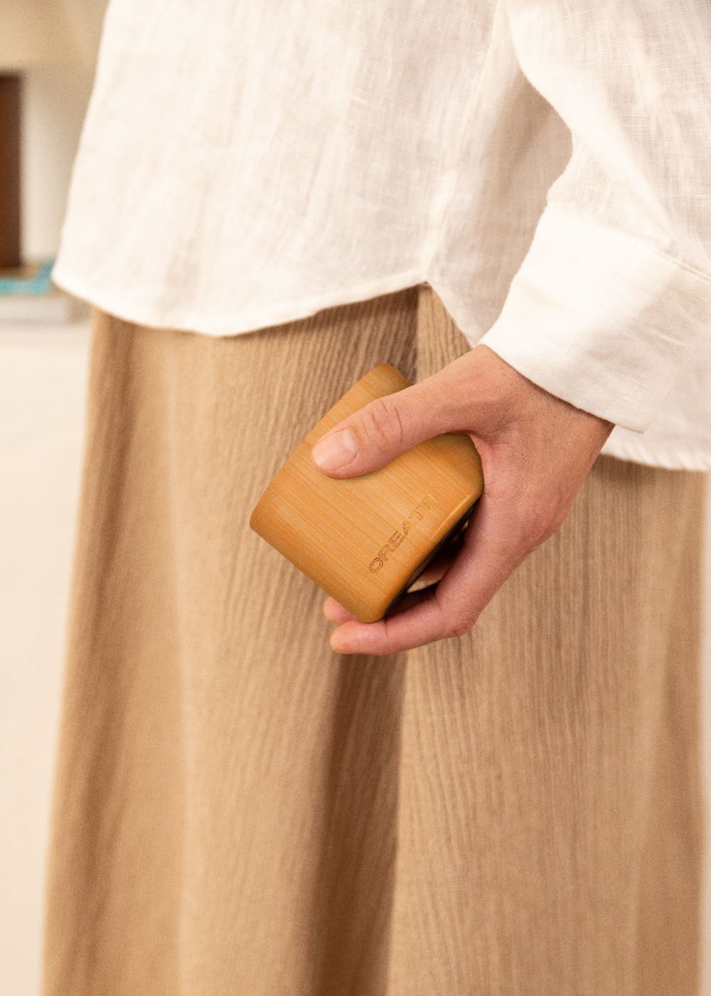 CREATE - SPEAKER MINI BAMBOO - Enceinte Bluetooth bambou, image de la galerie 5