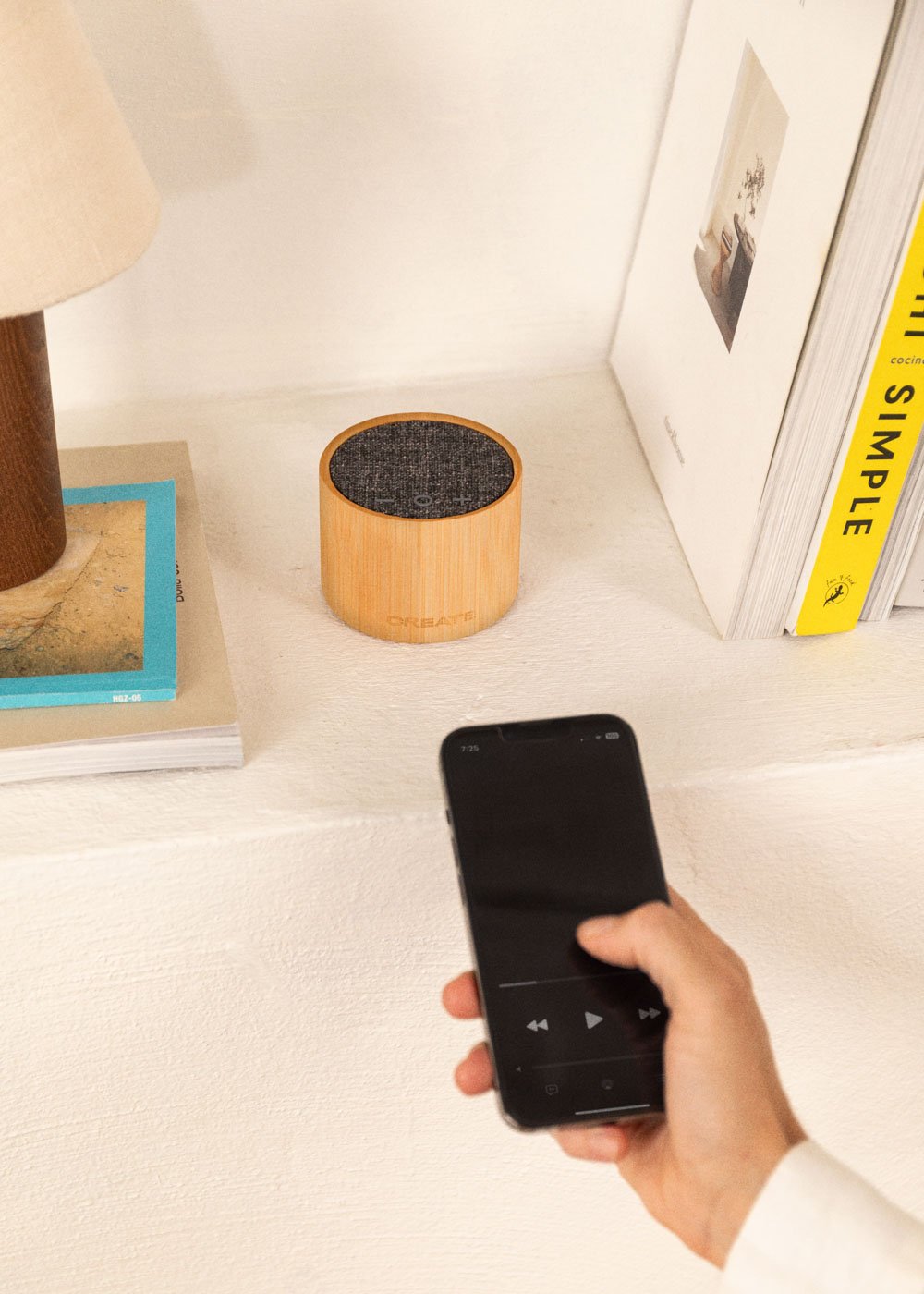 CREATE - SPEAKER MINI BAMBOO - Enceinte Bluetooth bambou, image de la galerie 3