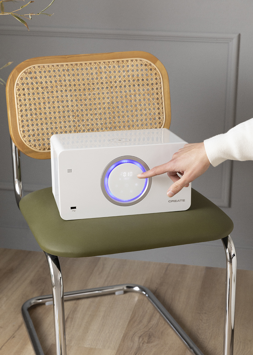 ROVACS Purificateur D'air Avec Vrai Filtre HEPA H13,Air Purifier De Bureau,couvre 5-8,5㎡,CADR: 68M³/H, Purifie 99,97% De Particules Allergiques, Fumée,squames D'animaux,odeurs (RV60-S