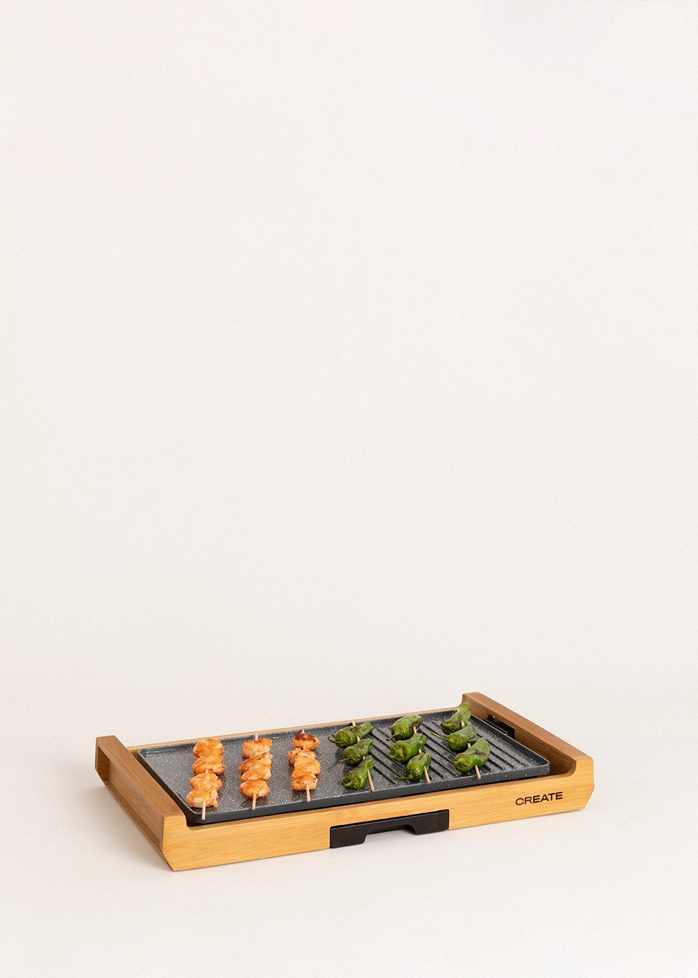 CREATE - STONE FLAT BAMBOO - Plancha électrique 1800W, image de la galerie 3