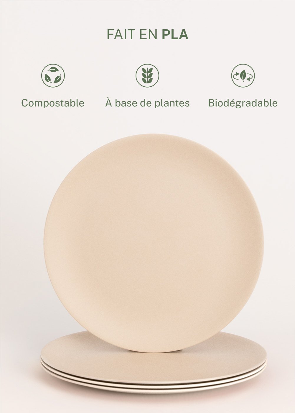 CREATE - KITCHENWARE OUTDOOR ECO - Service de 4 soucoupes pour extérieur, image de la galerie 3