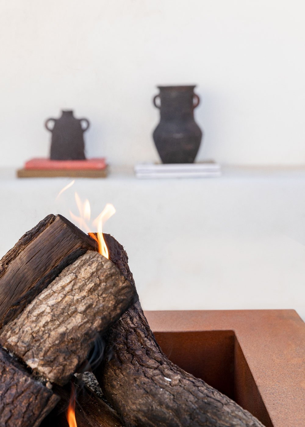 CREATE - FIRE PIT CUBE - Brasero d'extérieur carré en acier corten, image de la galerie 6