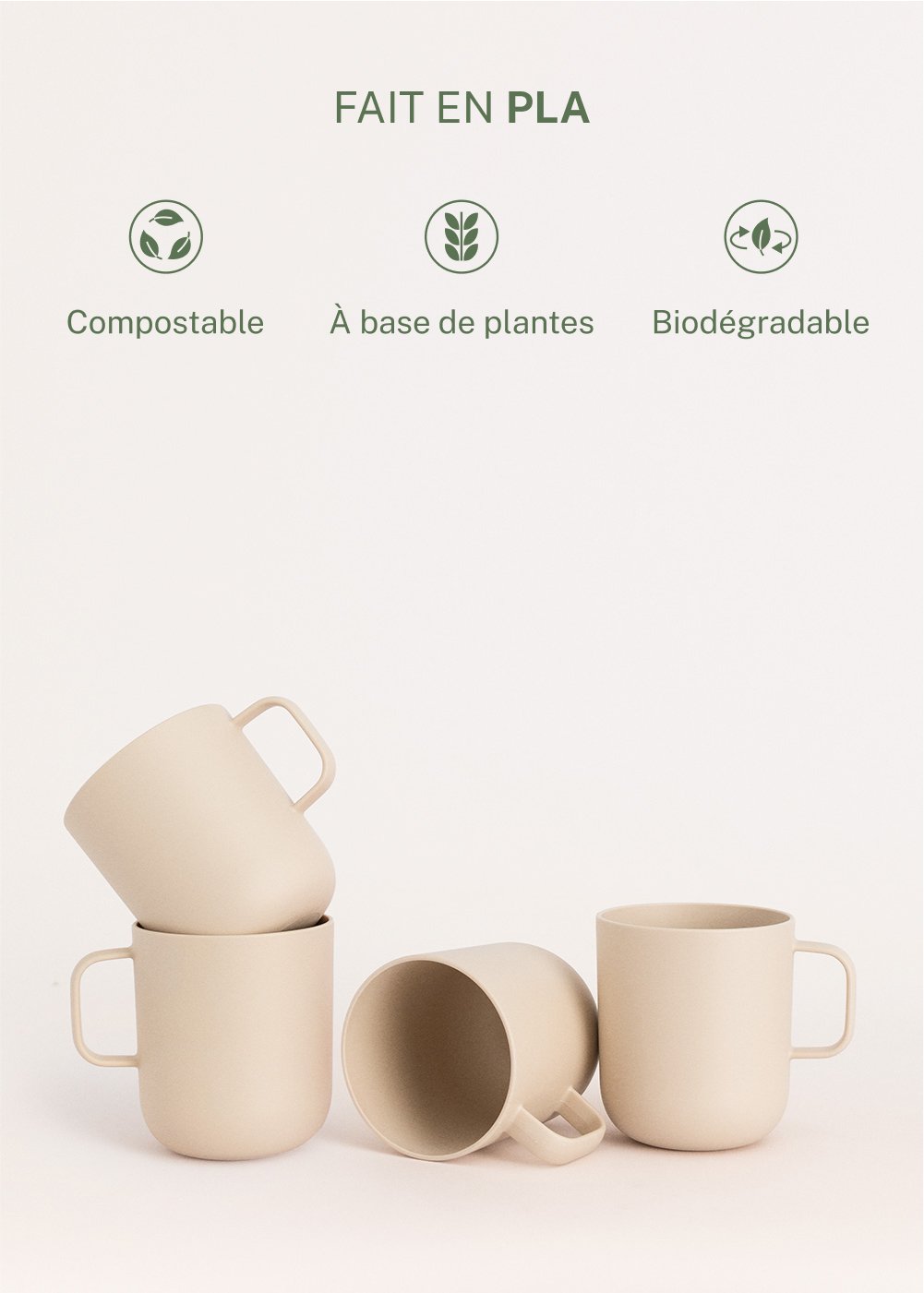 CREATE - KITCHENWARE OUTDOOR ECO - Service de 4 tasses pour extérieur, image de la galerie 4