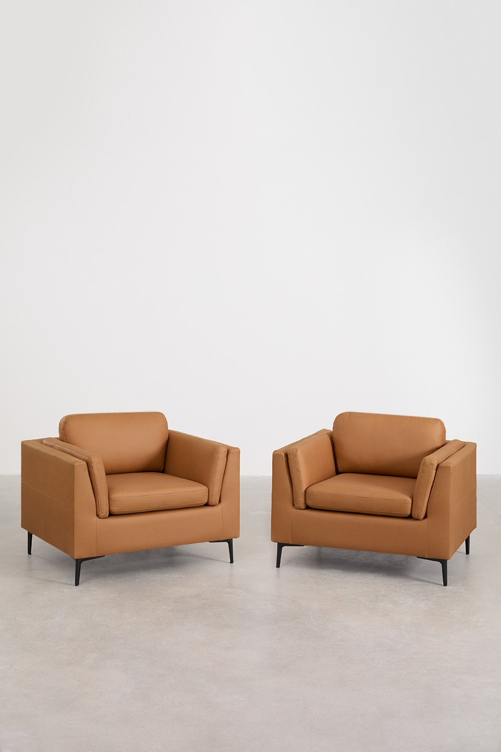 Pack de 2 fauteuils Soren simili cuir   , image de la galerie 2