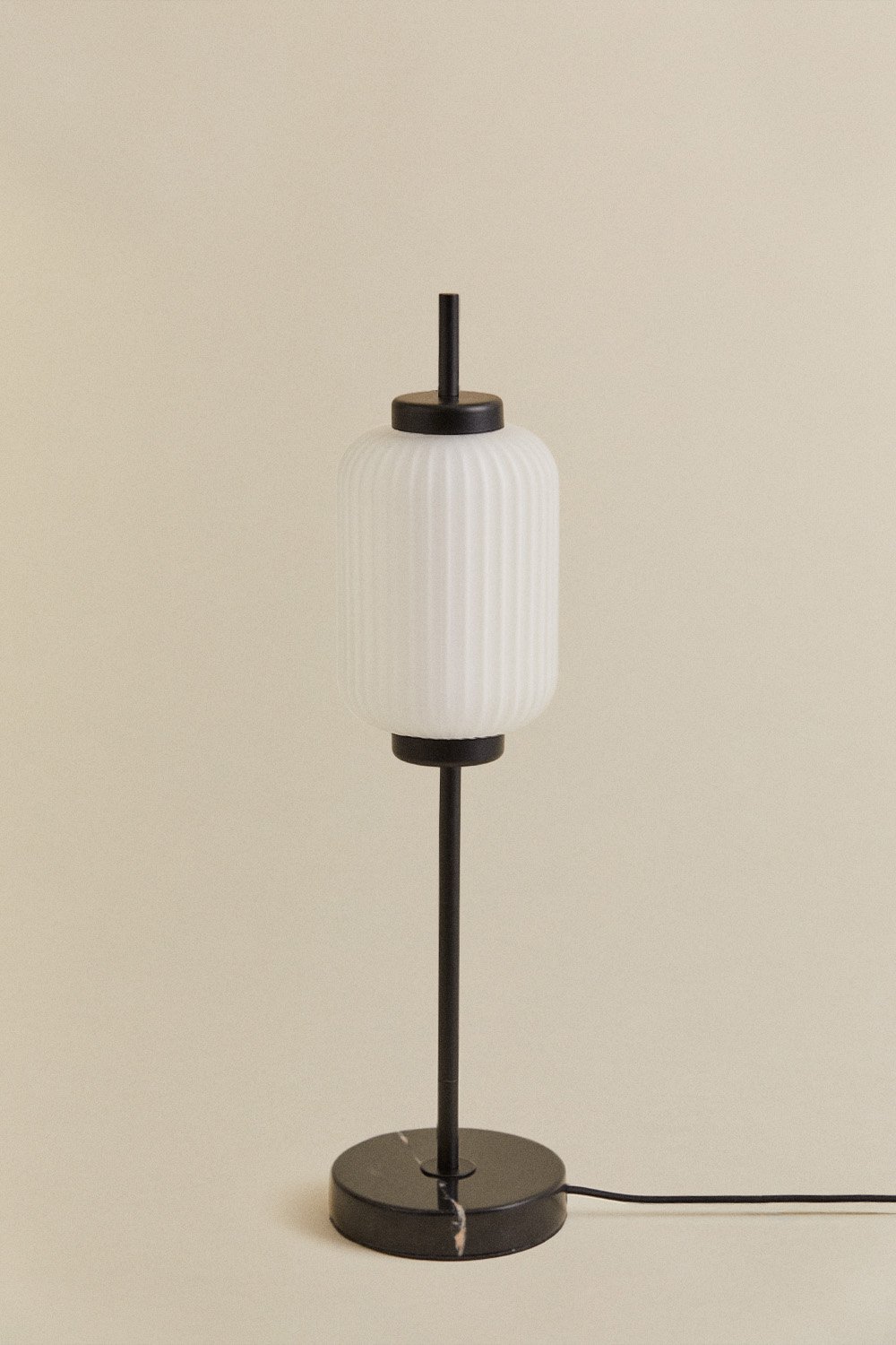 Lampe de table LED en fer et verre Necsar, image de la galerie 2