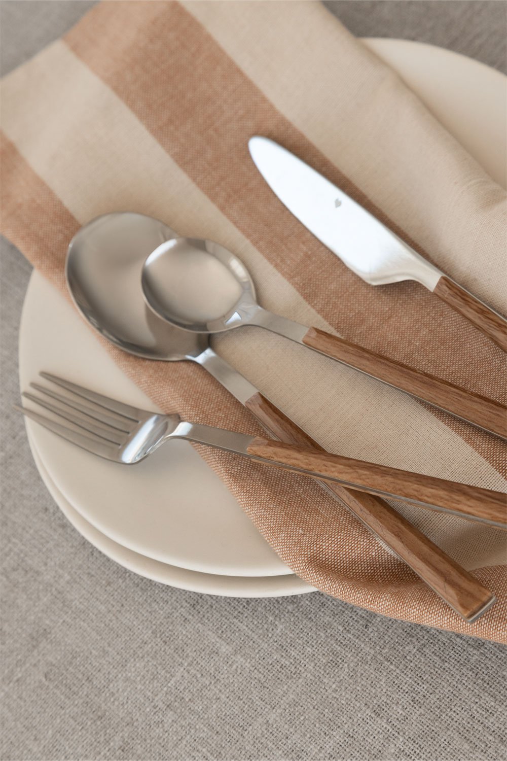 sklum Couverts Effet Bois 16 pièces Priya