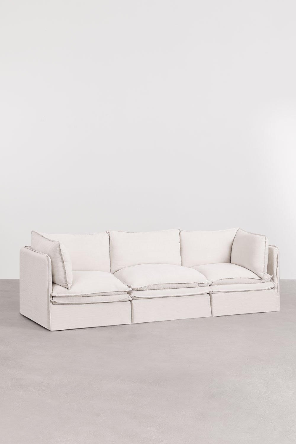 Canapé modulaire 3 pièces en lin et coton Grace, image de la galerie 3