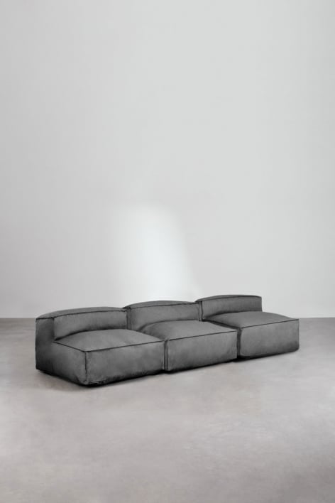 Canapé modulaire 3 pièces Dojans - Gris Granit