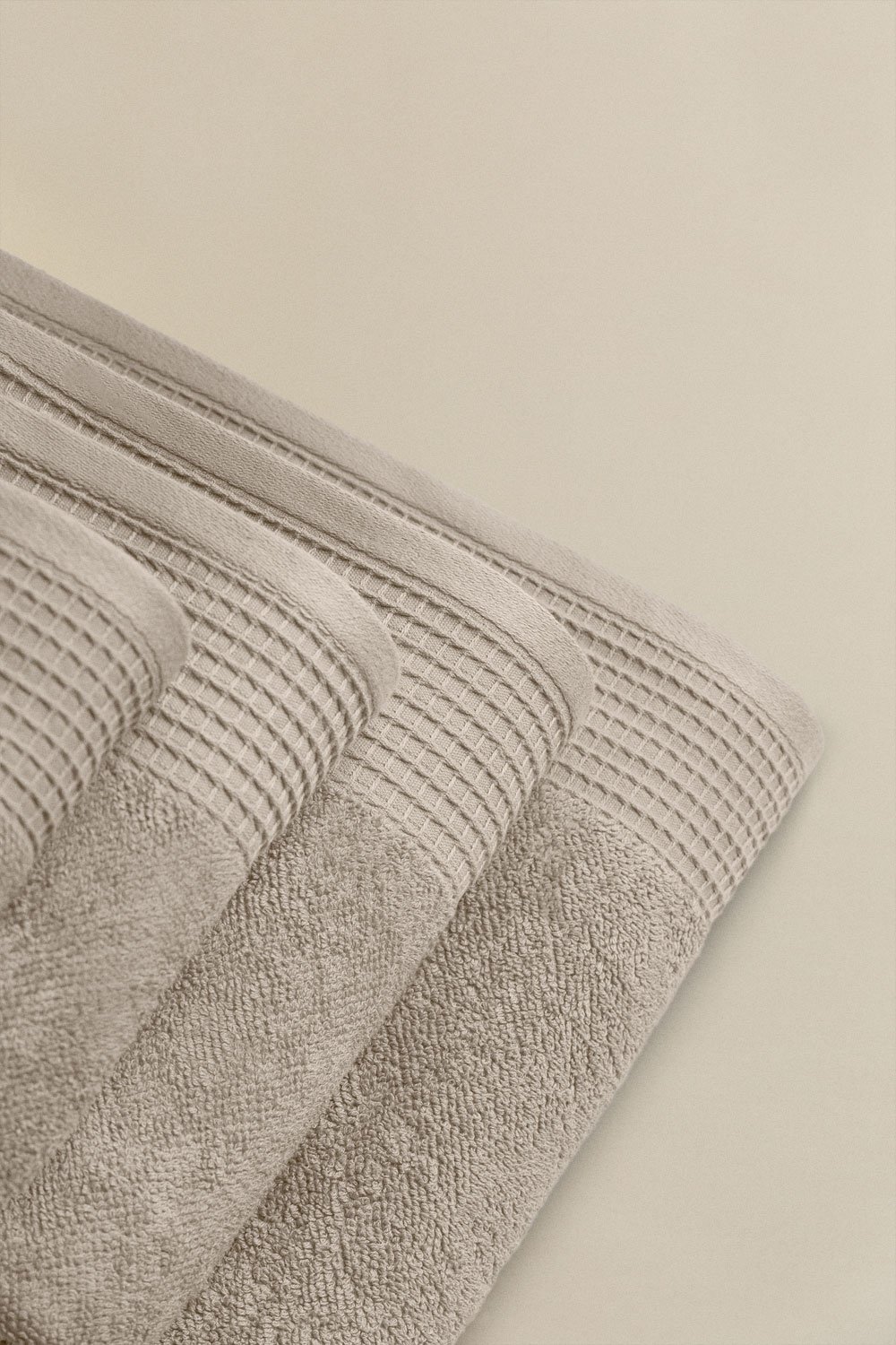 Serviette en coton éponge avec bordure Claritone , image de la galerie 3