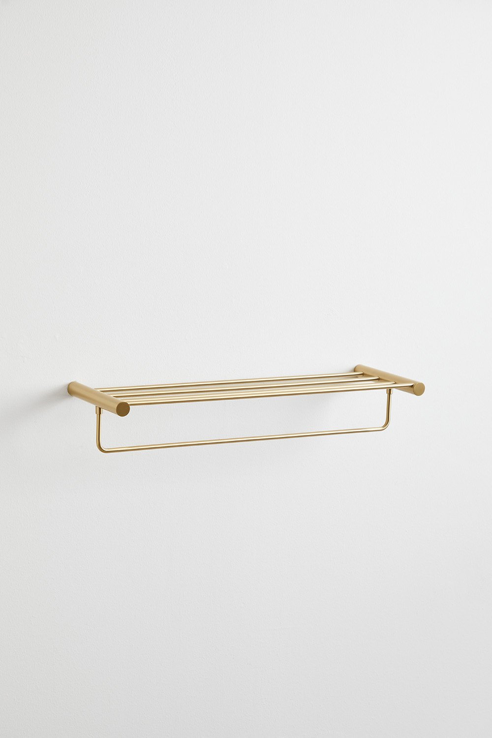 Porte-serviettes mural pour salle de bain avec étagère en acier inoxydable Devon, image de la galerie 2