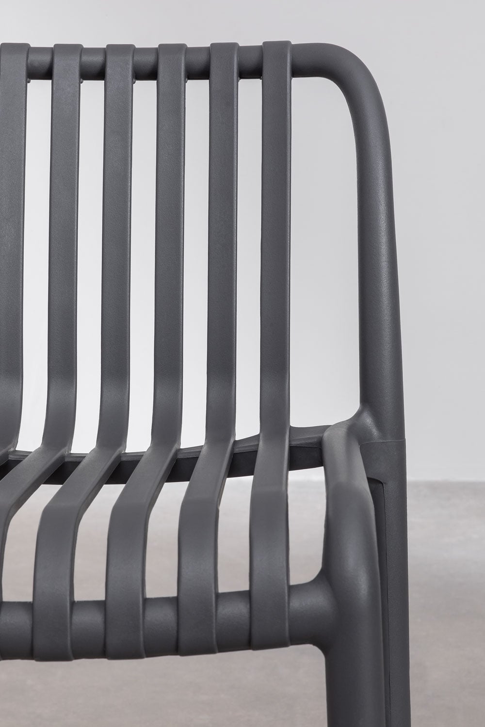 Lot de 4 tabourets de jardin empilables Wendell en polypropylène, image de la galerie 6