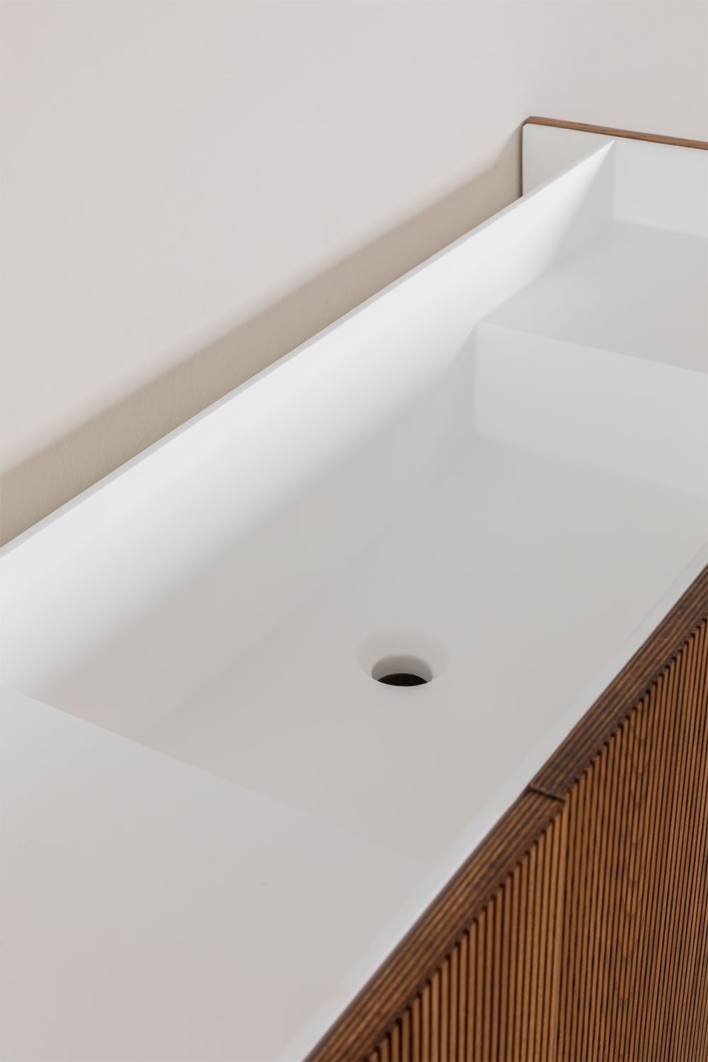 Ensemble de meuble de salle de bain en bois avec lavabo intégré Fiore, image de la galerie 7