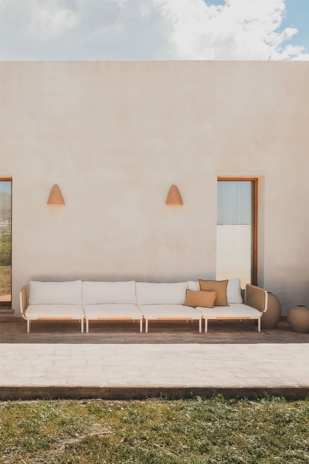 Canapé de jardin modulable 4 pièces avec 2 fauteuils d'angle Roubly , image de la galerie 9