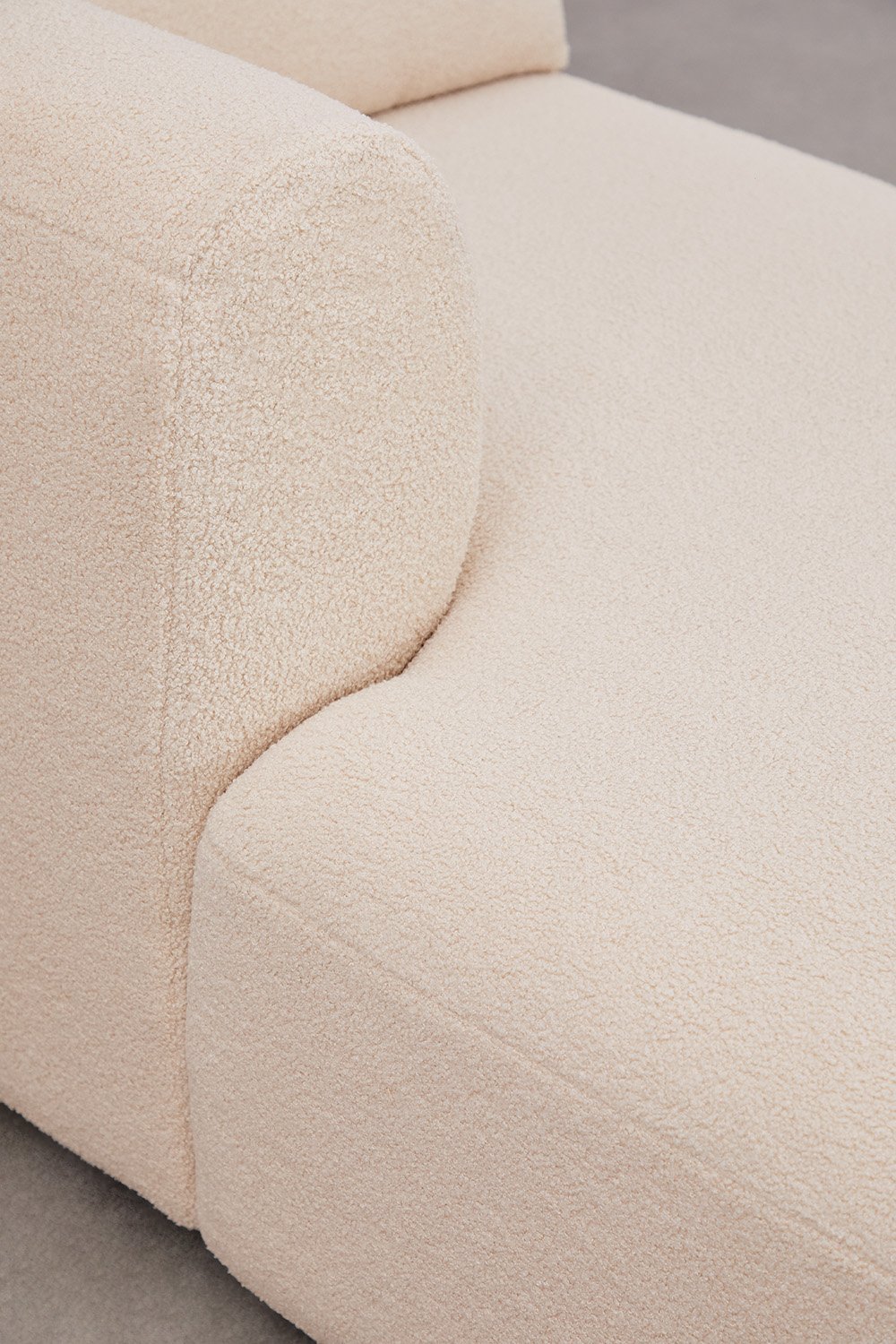 Canapé modulable méridienne gauche 4 pièces avec lit de repos et pouf Fogler, image de la galerie 5