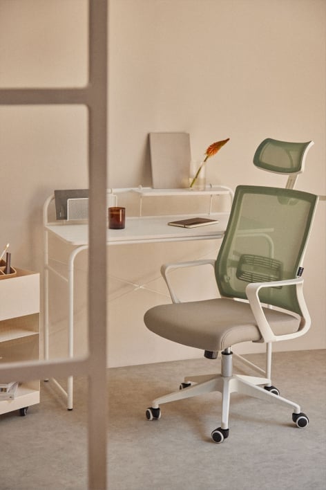 Chaise de bureau avec roulettes et accoudoirs en polypropylène Teill Colors