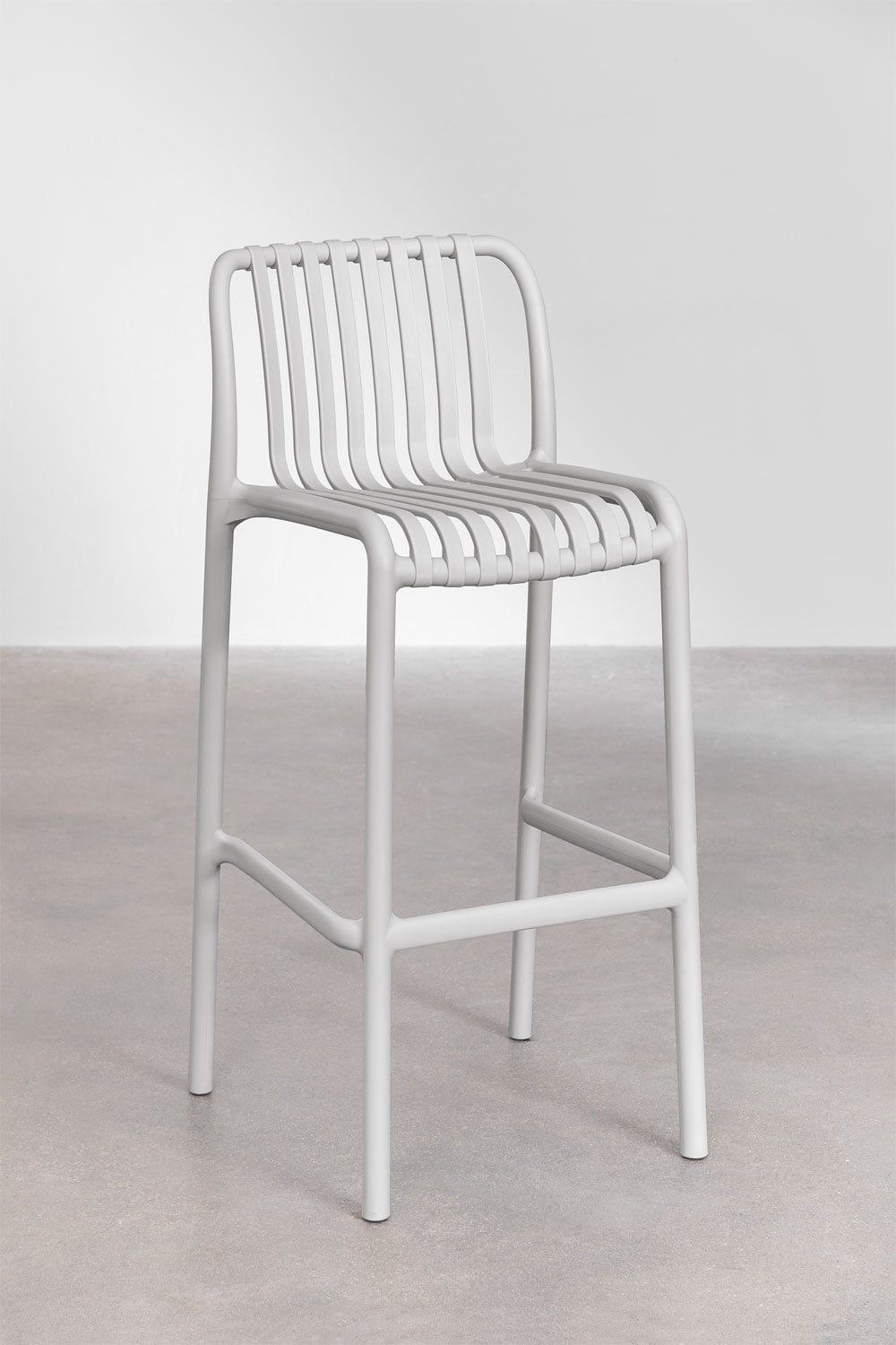 Lot de 2 tabourets de jardin empilables Wendell en polypropylène, image de la galerie 3