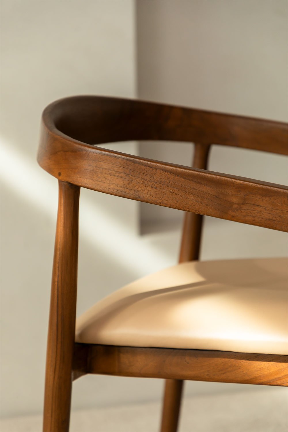 Chaise de salle à manger en cuir Visby, image de la galerie 2