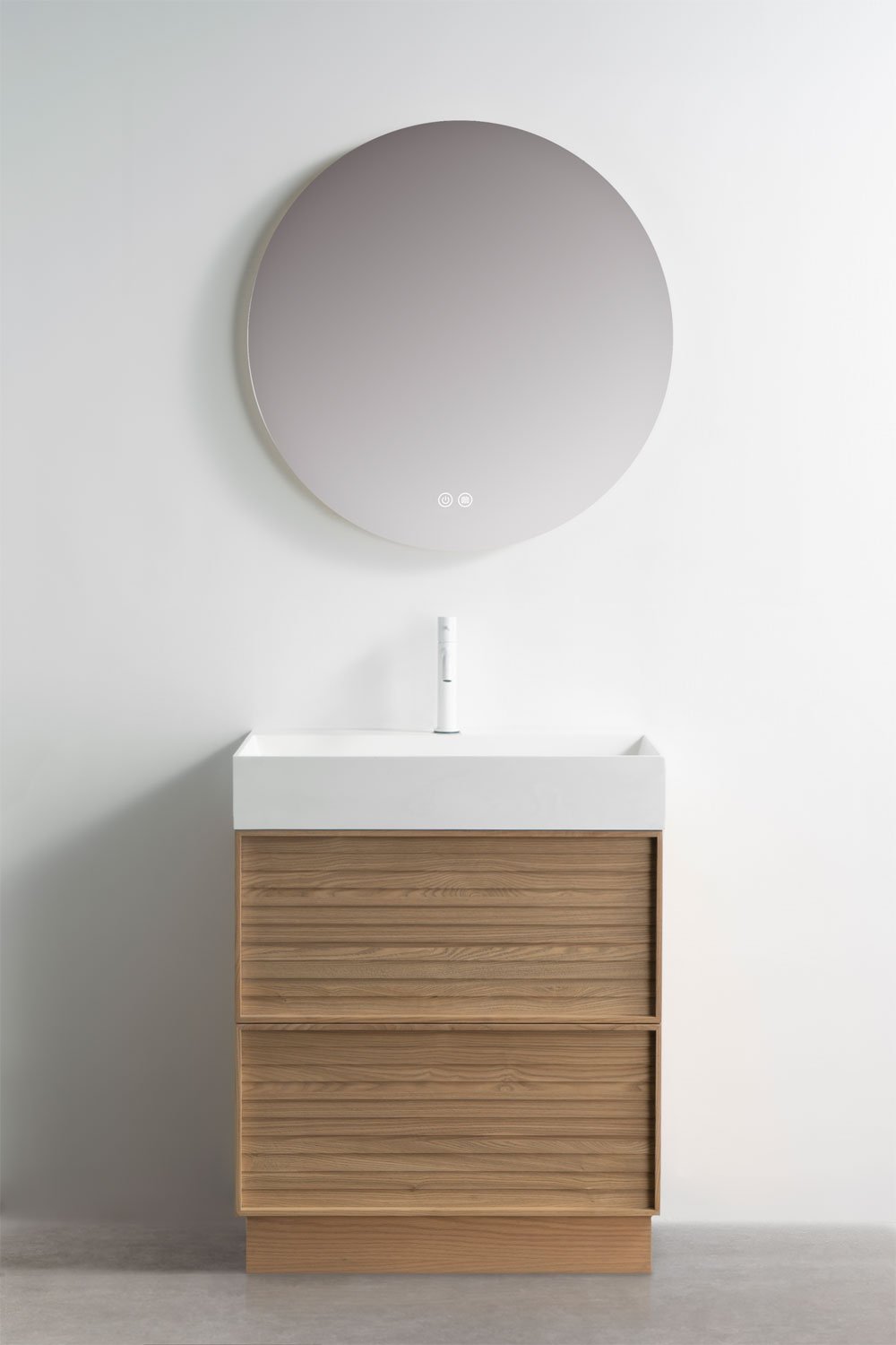 Ensemble meuble de salle de bain en bois Jolene avec lavabo intégré, image de la galerie 1