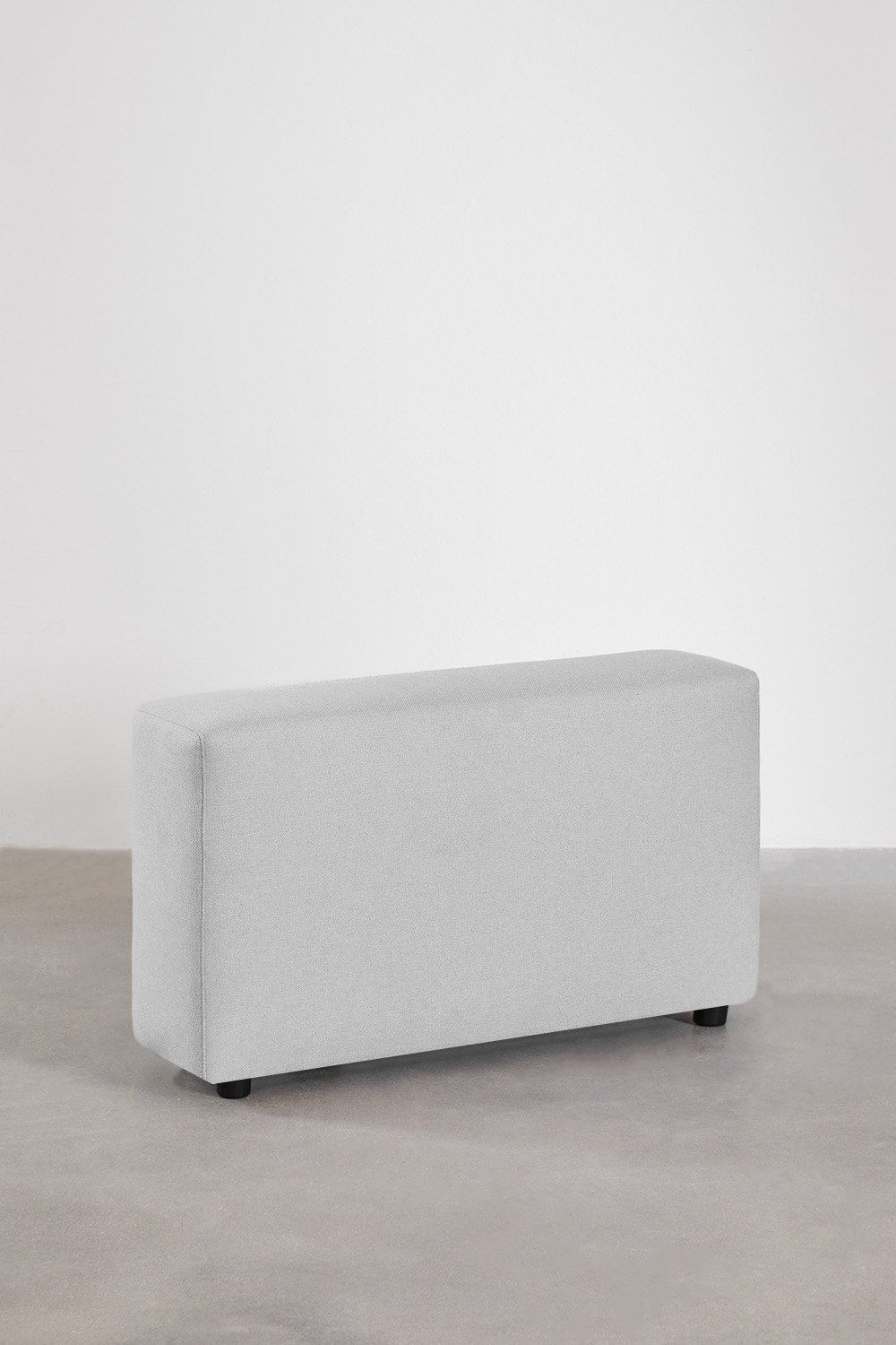 Canapé d'angle modulaire gauche 3 pièces avec accoudoir haut et pouf ↔︎370 cm Bruna, image de la galerie 9