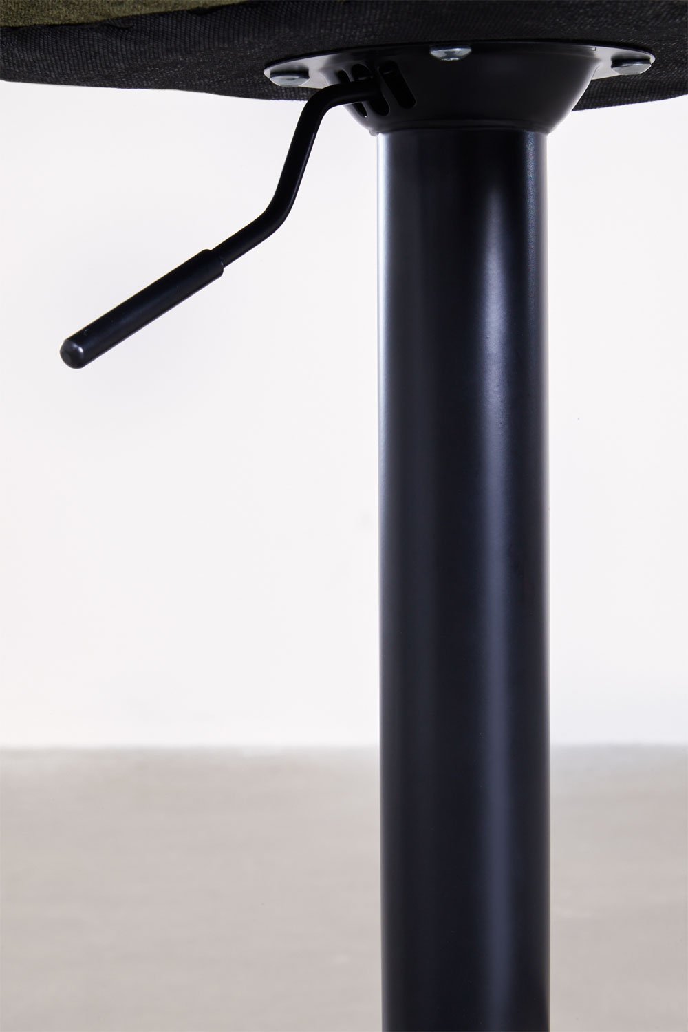 Pack de 4 tabourets hauts réglables avec dossier en métal et tissu Igarasi, image de la galerie 9