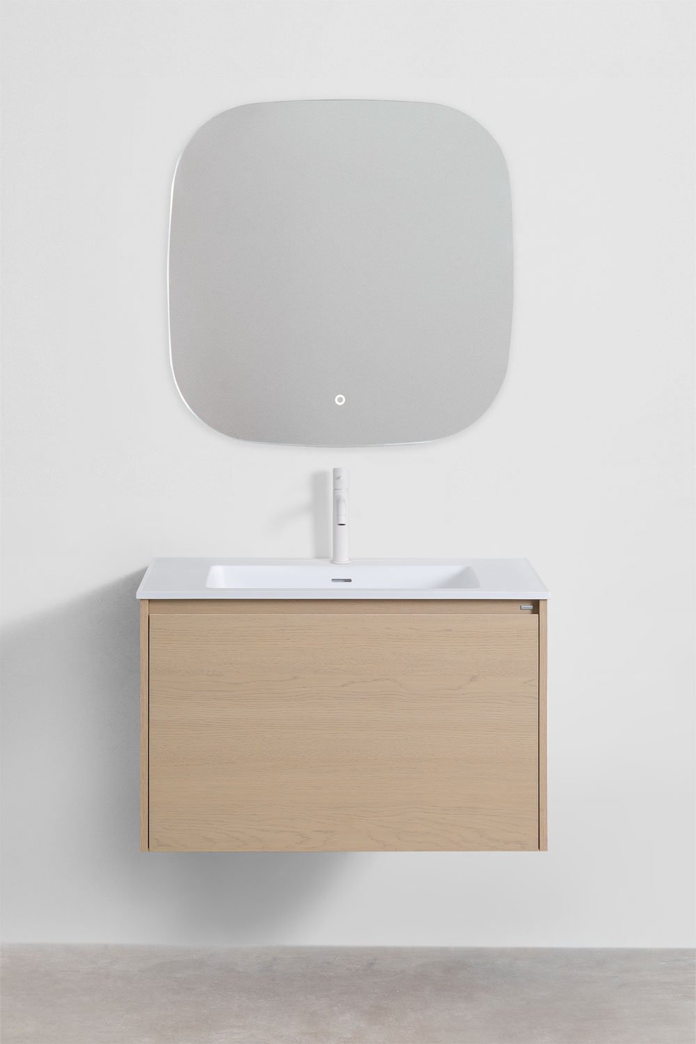 Ensemble de meuble de salle de bain en bois Jacob avec lavabo intégré      , image de la galerie 2