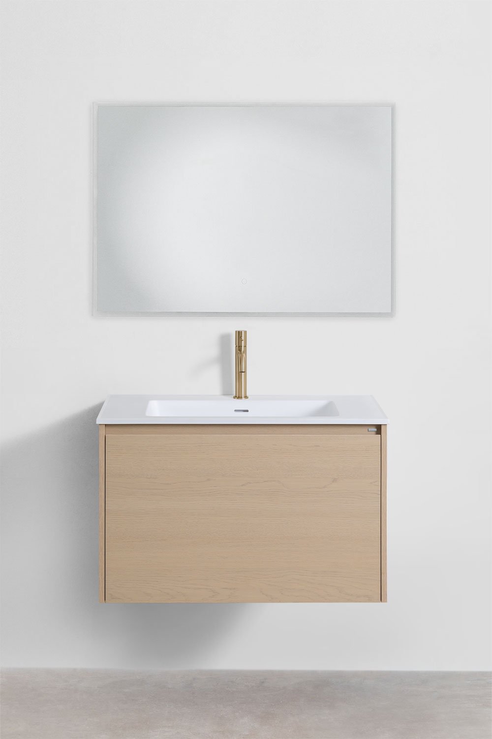 Ensemble de meuble de salle de bain en bois avec lavabo intégré Jacob, image de la galerie 2