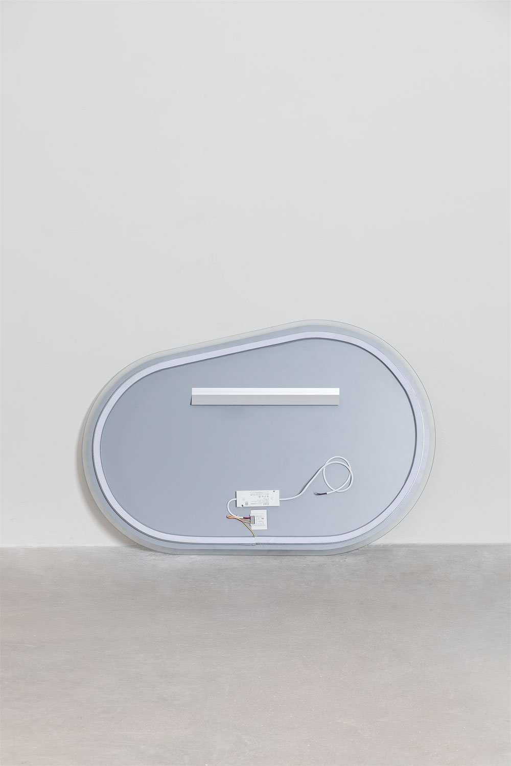 Miroir mural ovale pour salle de bain avec lumière LED et anti-buée Riben, image de la galerie 8