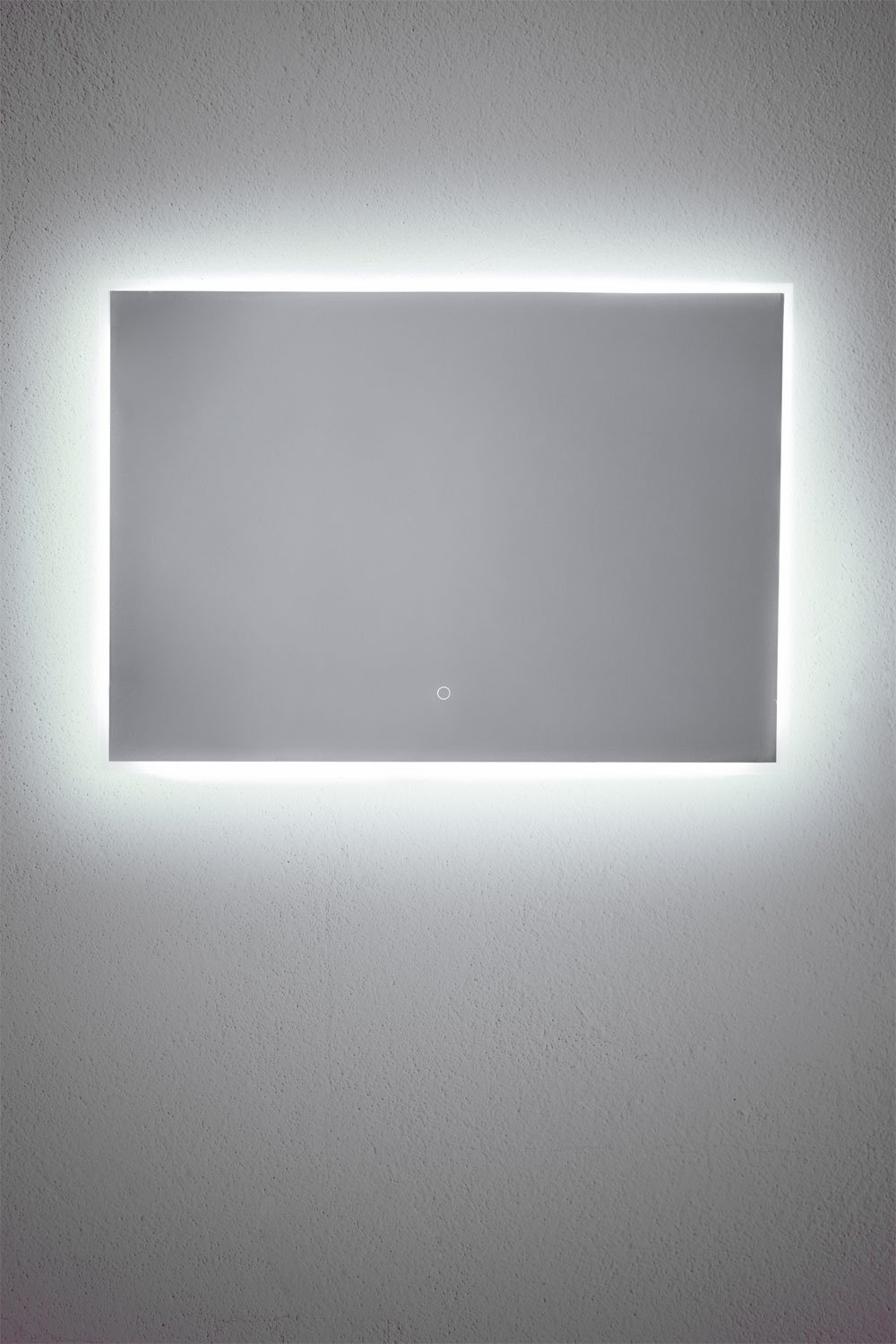 Miroir mural rectangulaire pour salle de bain avec lumière LED et anti-buée Riben, image de la galerie 5