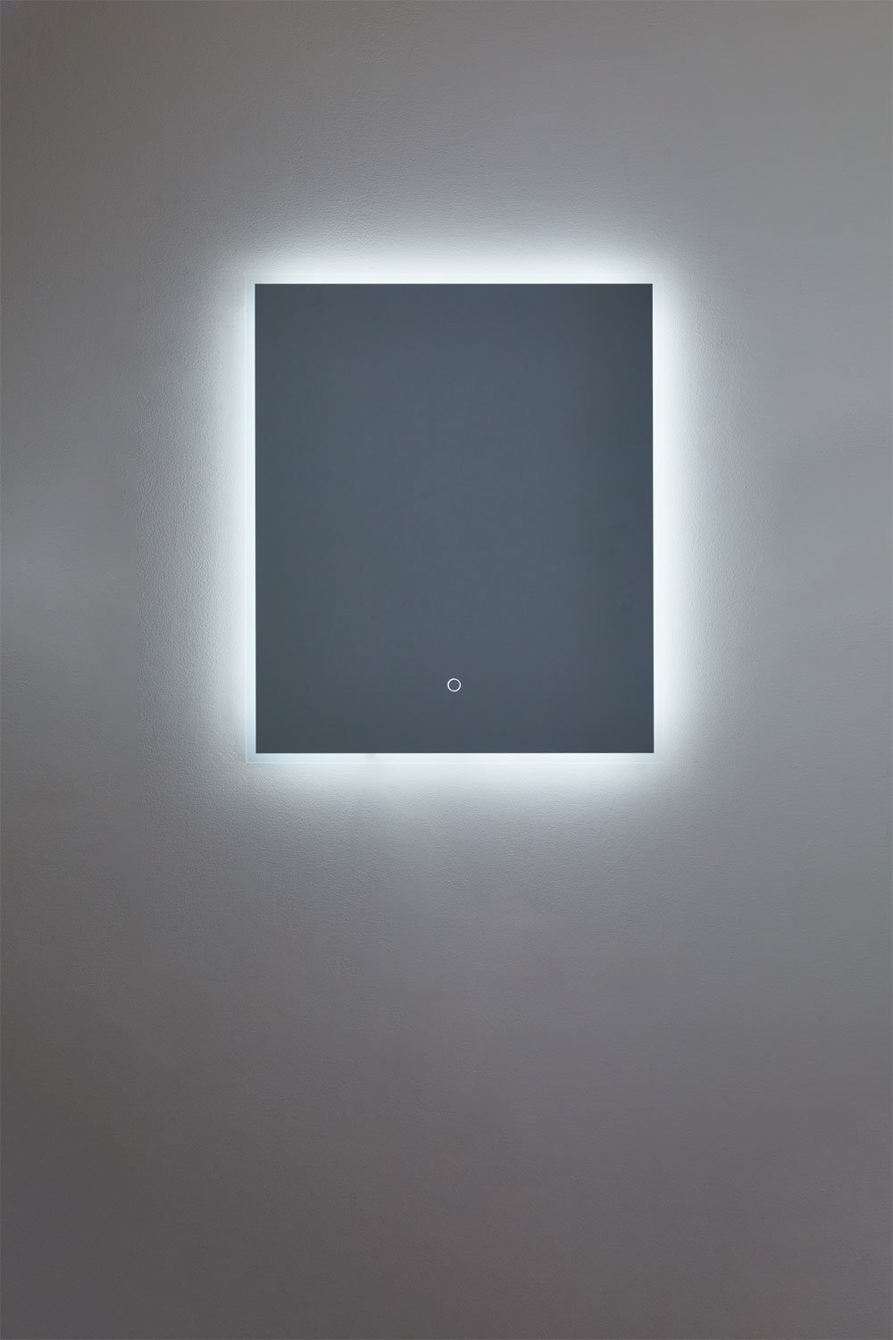 Miroir mural rectangulaire pour salle de bain avec lumière LED et anti-buée Riben, image de la galerie 4