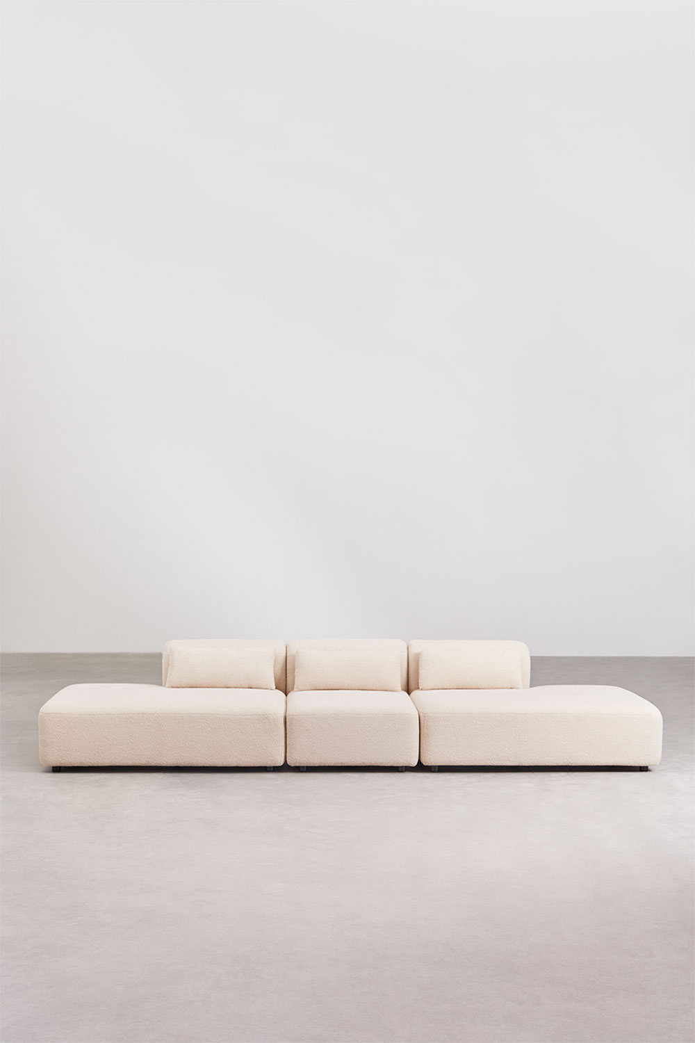Canapé Sectionnel Modulaire En Forme De U - Velours Côtelé, Mousse Haute Densité, Accoudoirs Larges, Couleur Beige (charge 545 Kg)