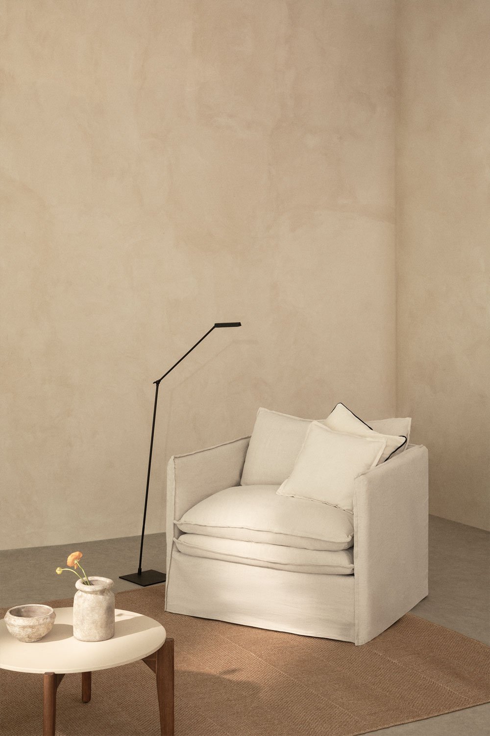 Fauteuil Grace en lin et coton, image de la galerie 1