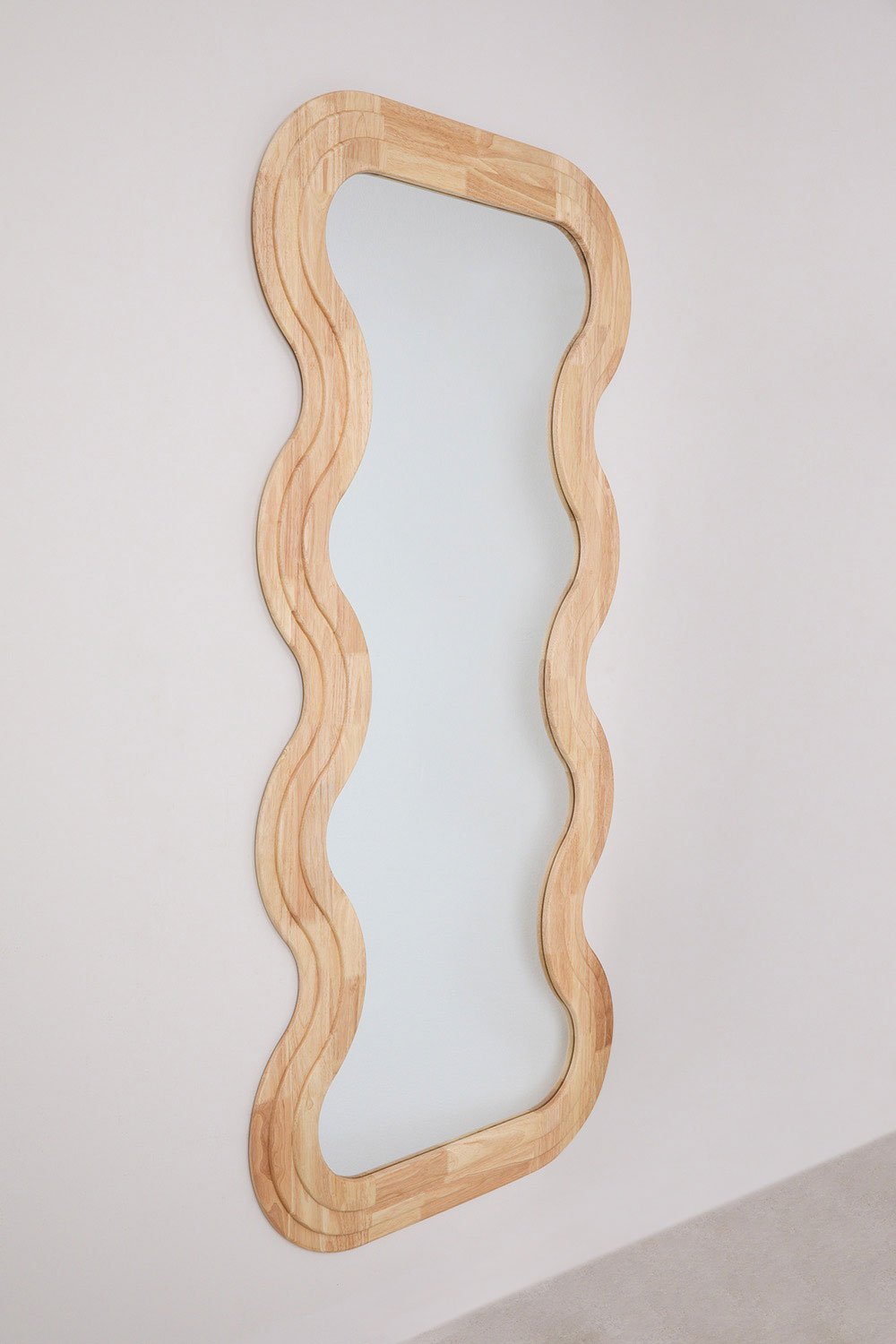 Miroir mural en bois de chêne 85x180 cm Lierta, image de la galerie 3