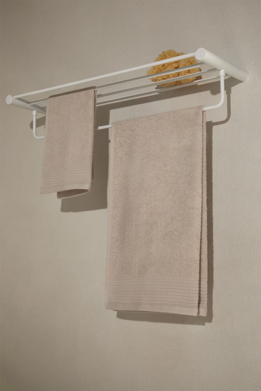 Porte-serviettes mural pour salle de bain avec étagère en acier inoxydable Devon, image de la galerie 1