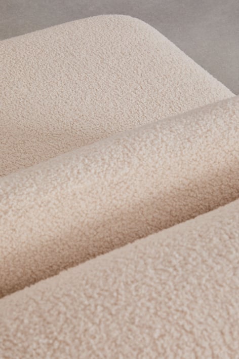 Canapé modulable 2 pièces méridienne droite avec pouf Fogler