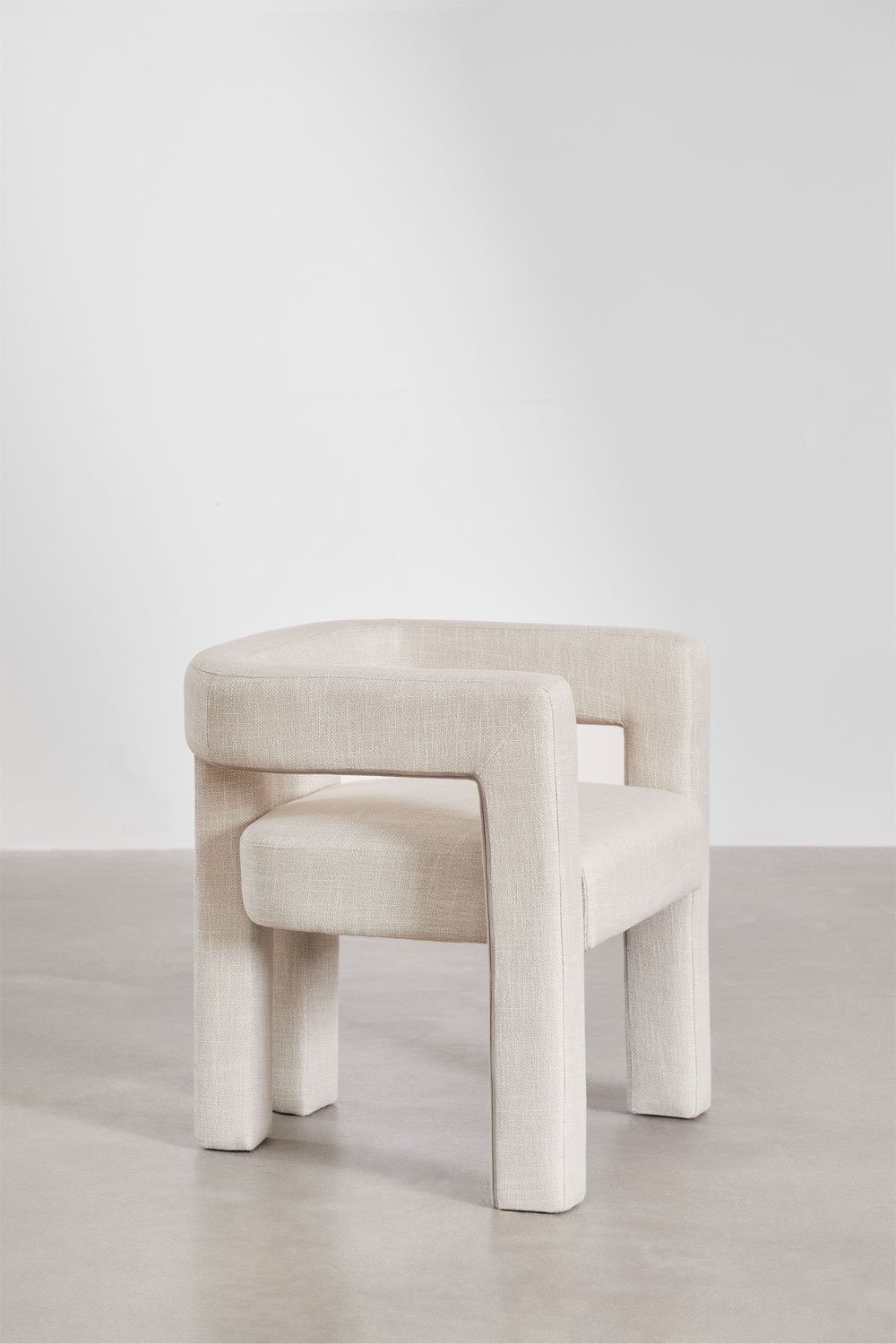 Chaise de salle à manger rembourrée avec accoudoirs Liara, image de la galerie 4