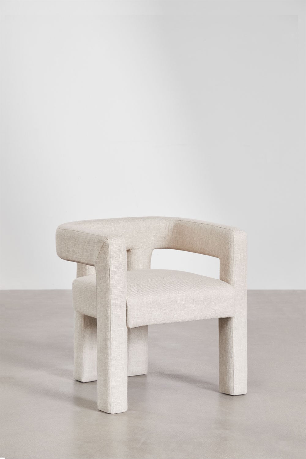 Pack de 2 chaises de salle à manger rembourrées Liara avec accoudoirs, image de la galerie 3