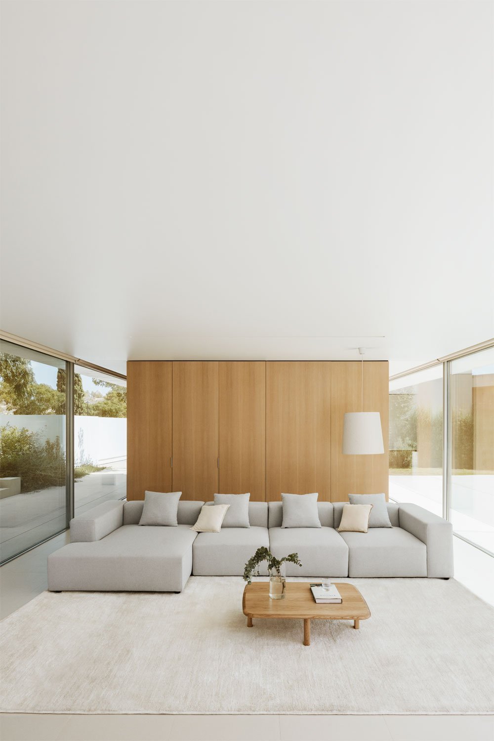 Canapé modulaire avec méridienne gauche de 4 pièces ↔︎420 cm avec accoudoir haut Bruna , image de la galerie 12