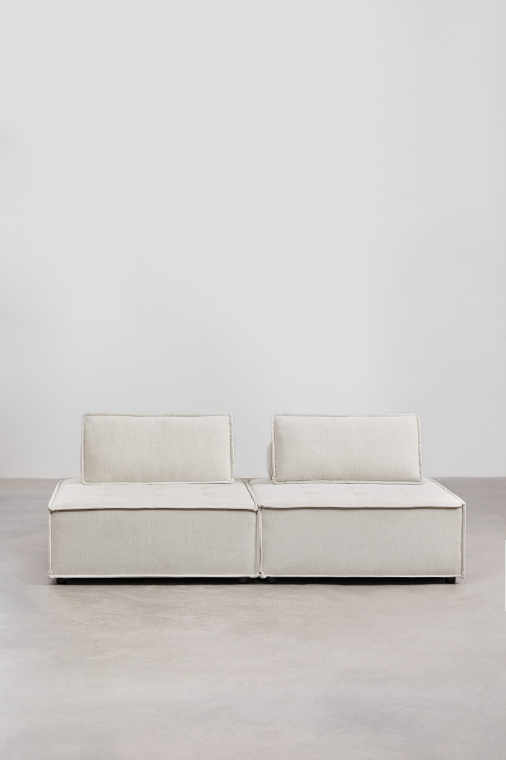 Canapé modulable 2 pièces en tissu Vermont, image de la galerie 4