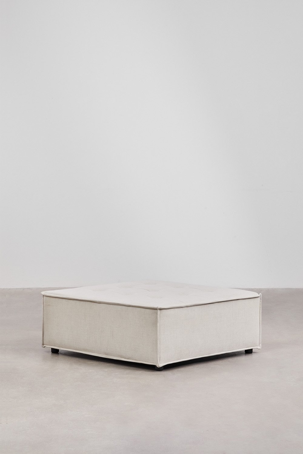 Ensemble de salon avec fauteuil et pouf en tissu Vermont, image de la galerie 6