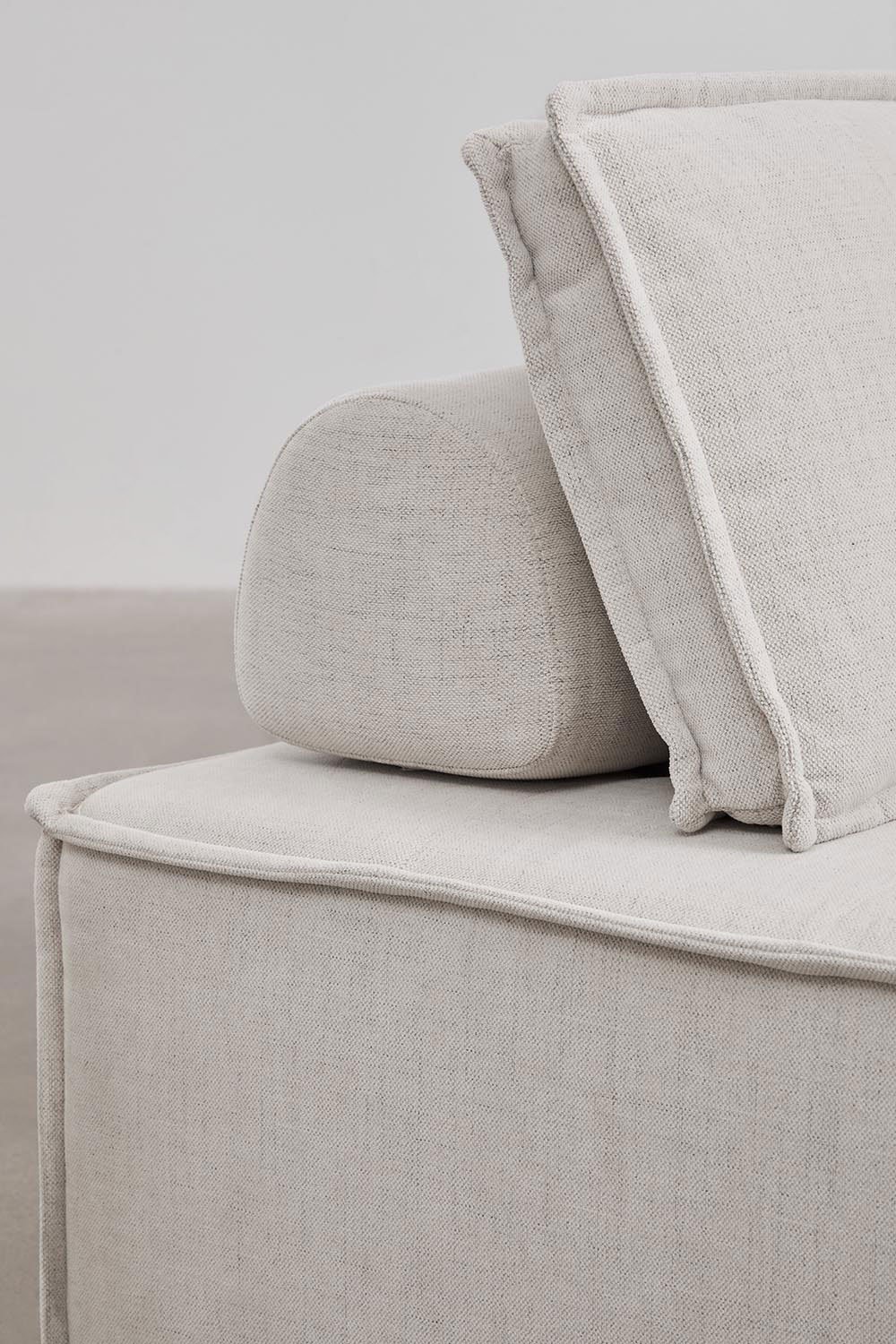 Canapé modulable 4 pièces et pouf en tissu Vermont , image de la galerie 2