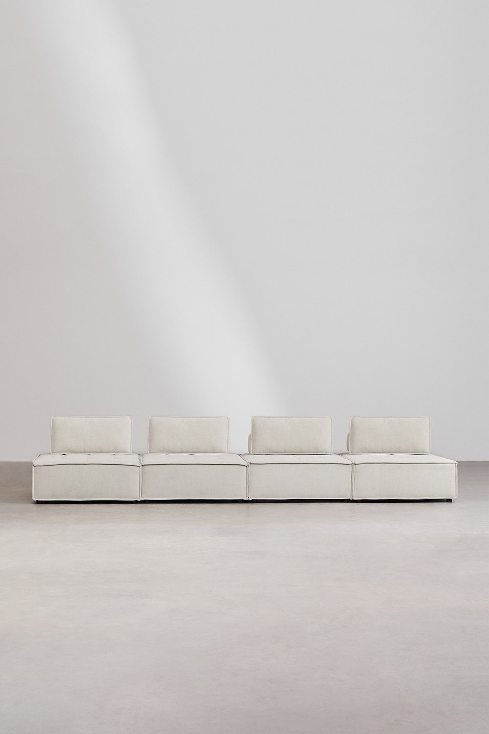 Canapé modulable 4 pièces en tissu Vermont, image de la galerie 3