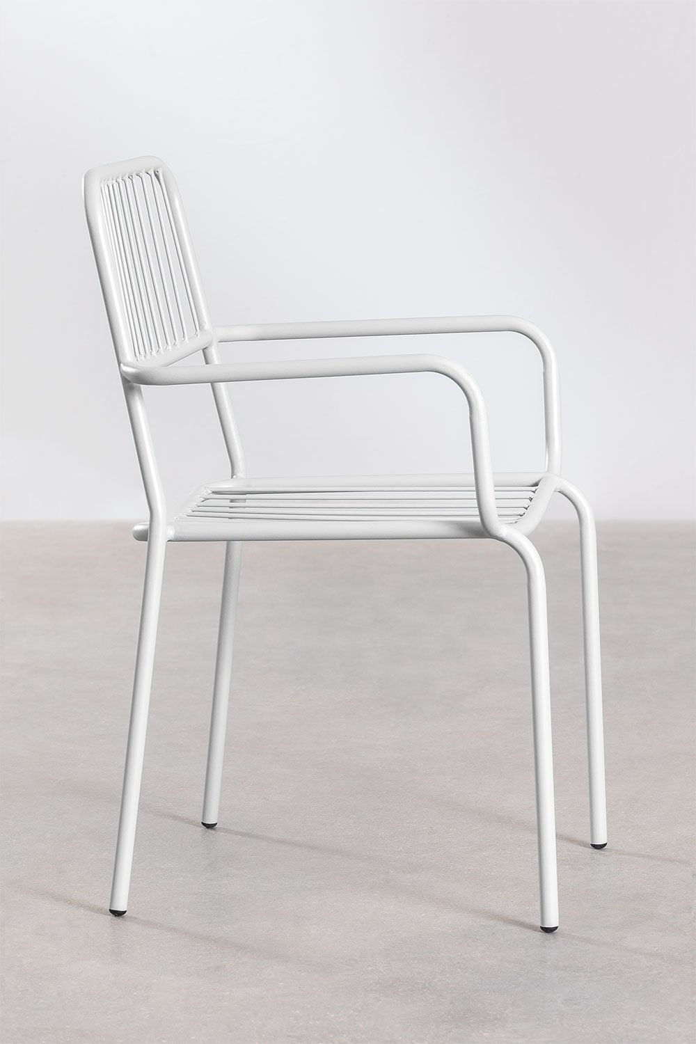 Pack de 2 chaises de salle à manger empilables avec accoudoirs Elton, image de la galerie 2