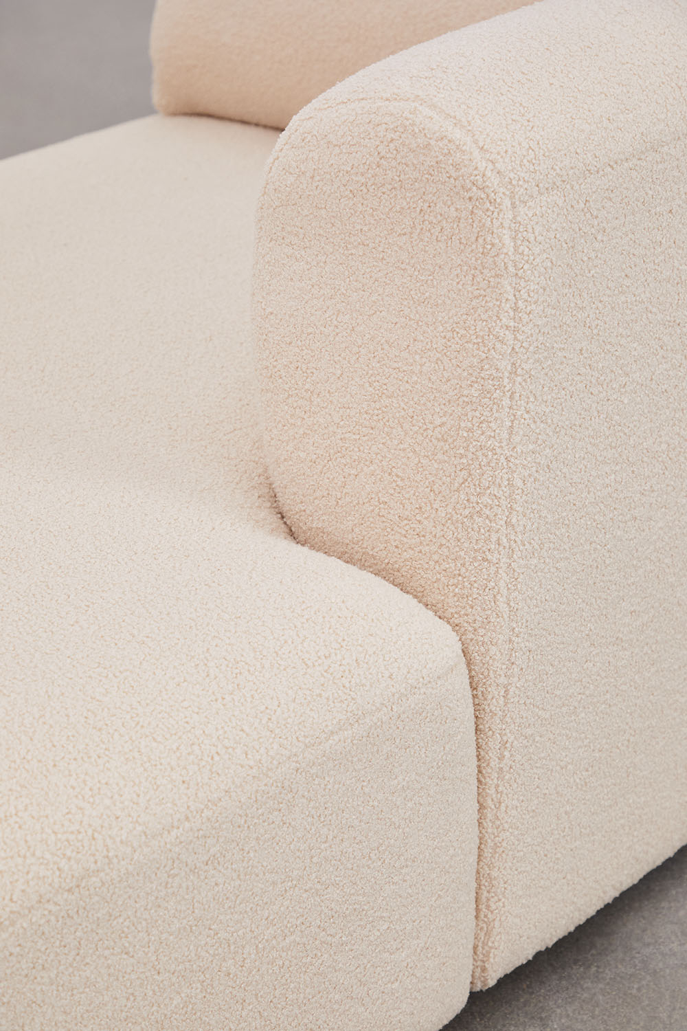 Canapé d'angle droit modulaire 4 pièces avec méridienne et pouf Fogler ...