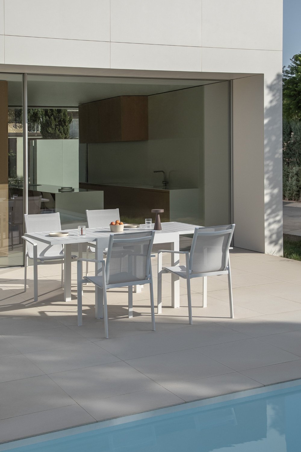 Table de jardin extensible rectangulaire en aluminium (90-180x90 cm) Starmi, image de la galerie 1