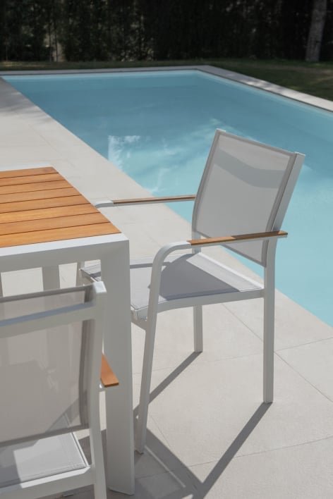 Chaise de jardin empilable en aluminium Archer