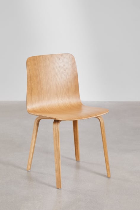 Pack de 4 chaises de salle à manger en bois Elionora