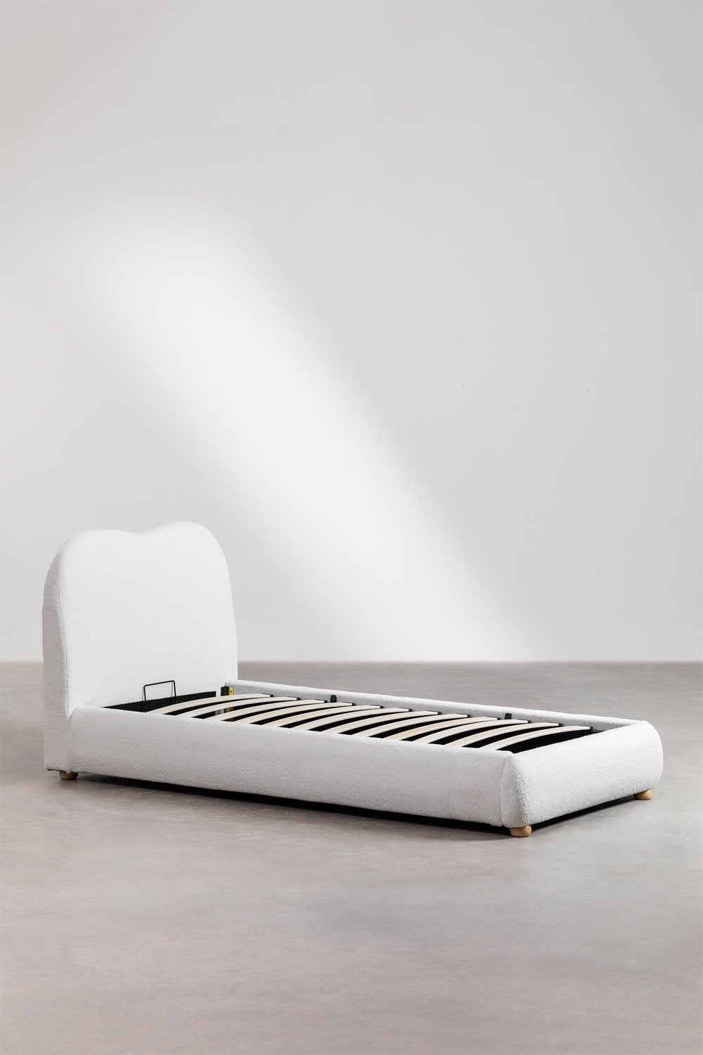 Lit avec coffre de rangement pour matelas 90x190cm en molleton Winselet, image de la galerie 2