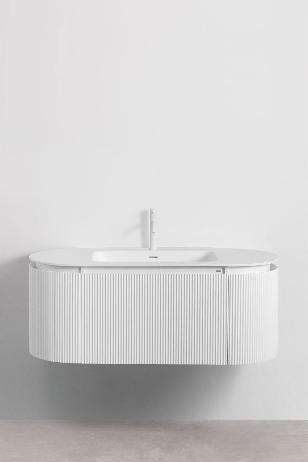 Ensemble de meubles de salle de bain en bois Carsone avec lavabo intégré, image de la galerie 1