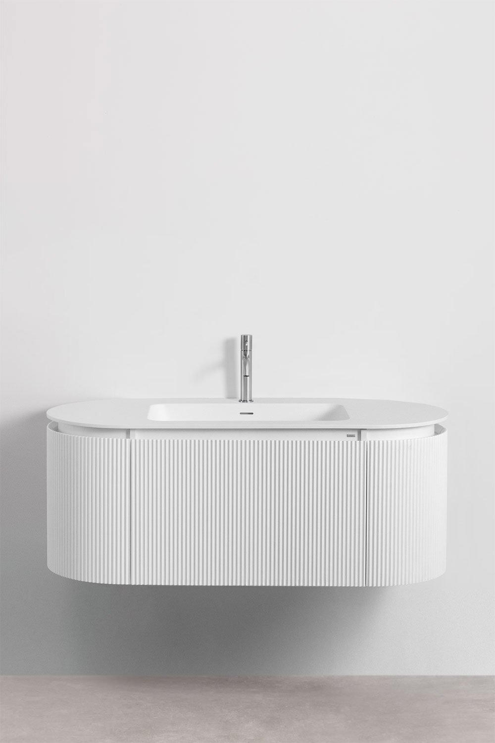 Ensemble de meubles de salle de bain en bois Carsone avec lavabo intégré, image de la galerie 1